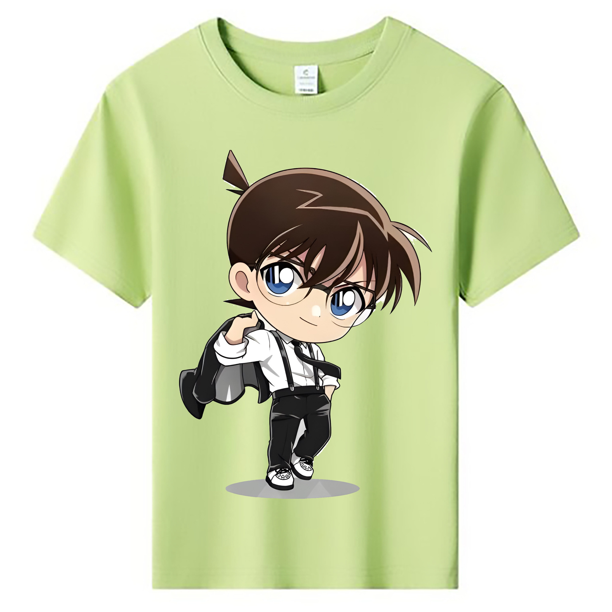 （画像用） 名探偵コナン 江戸川 コナン Detective Conan Conan Edogawa 綿100％キッズTシャツ（フロントプリント）